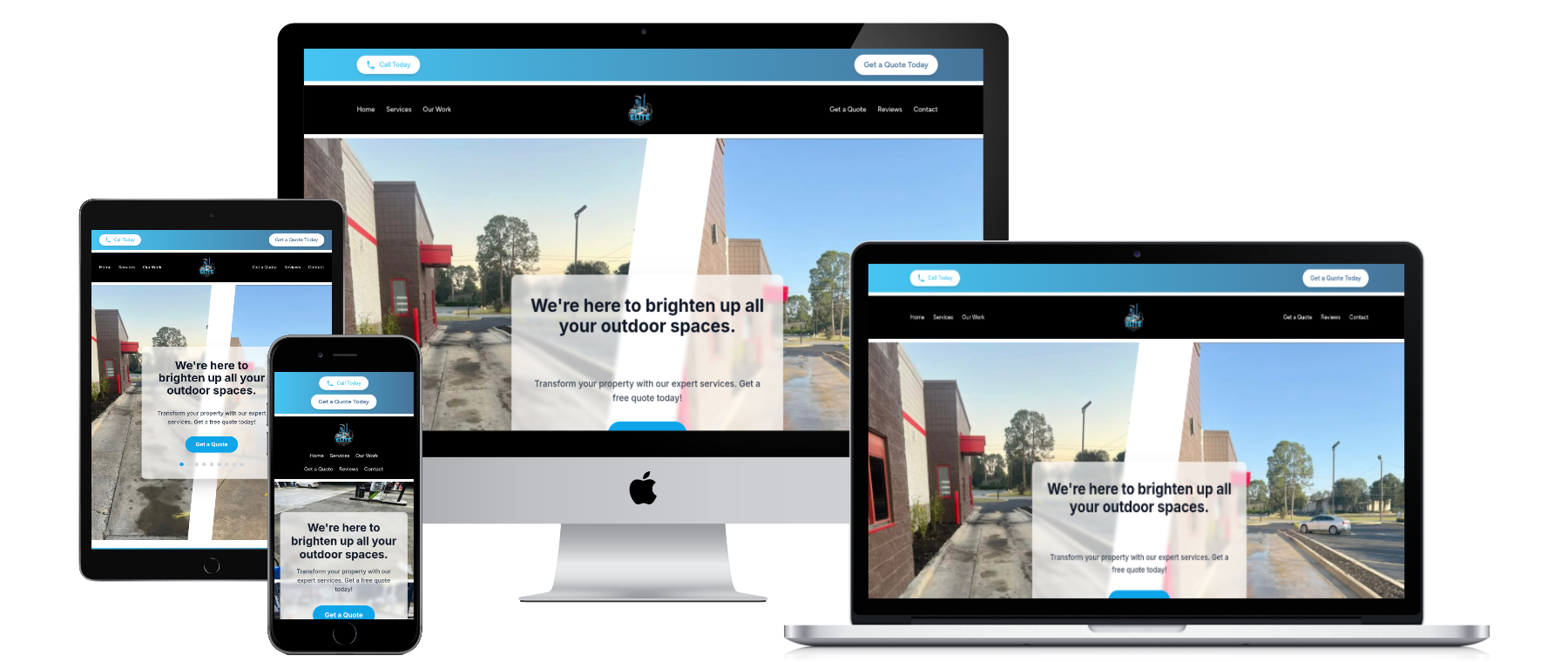 Elite Fleet and Industrial Pressure Washing preview on all devices
